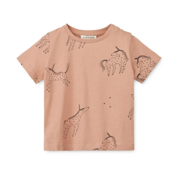 LIEWOOD Trøjer Og Toppe | Tøj^Apia Baby T-Shirt Med Print Unicorn / Pale tuscany