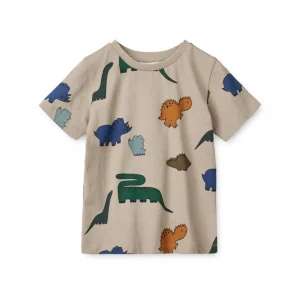 LIEWOOD Trøjer Og Toppe | Tøj^Apia Baby T-Shirt Med Print Dinosaurs / Mist