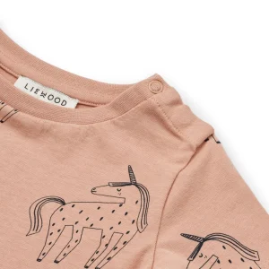 LIEWOOD Trøjer Og Toppe | Tøj^Apia Baby T-Shirt Med Print Unicorn / Pale tuscany