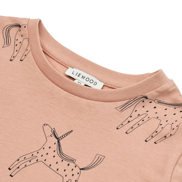 LIEWOOD Trøjer Og Toppe | Tøj^Apia Baby T-Shirt Med Print Unicorn / Pale tuscany