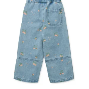 LIEWOOD Bukser Og Shorts | Tøj^Cesar Denim Bukser med Print Peach / Light Blue Denim