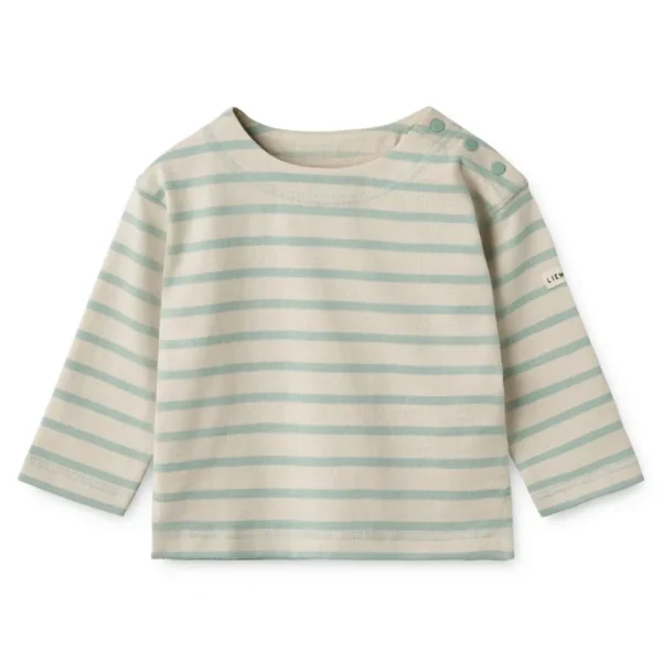 LIEWOOD Musthaves Til Baby | Trøjer Og Toppe^Farah Stribet sweatshirt til baby Y/D Stripe Ice blue / Sandy