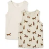 LIEWOOD Trøjer Og Toppe | Undertøj^Faris tank top 2-pak Leopard sandy / Creme de la creme