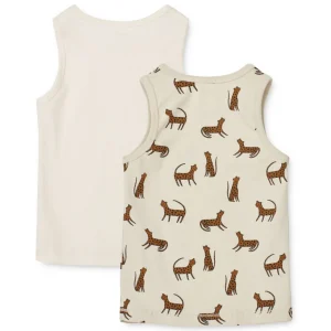 LIEWOOD Trøjer Og Toppe | Undertøj^Faris tank top 2-pak Leopard sandy / Creme de la creme