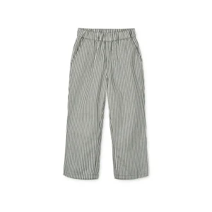 LIEWOOD Bukser Og Shorts | Tøj^Harald Stribede Bukser I Bomuld Y/D Stripe Whale Blue / Creme de la Creme