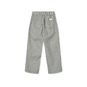 LIEWOOD Bukser Og Shorts | Tøj^Harald Stribede Bukser I Bomuld Y/D Stripe Whale Blue / Creme de la Creme