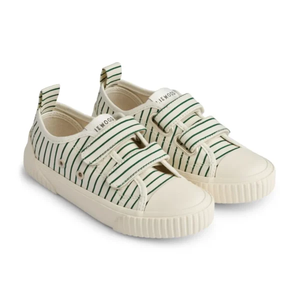 LIEWOOD Sneakers^Kim kanvassko Stripe Garden green / Creme de la creme