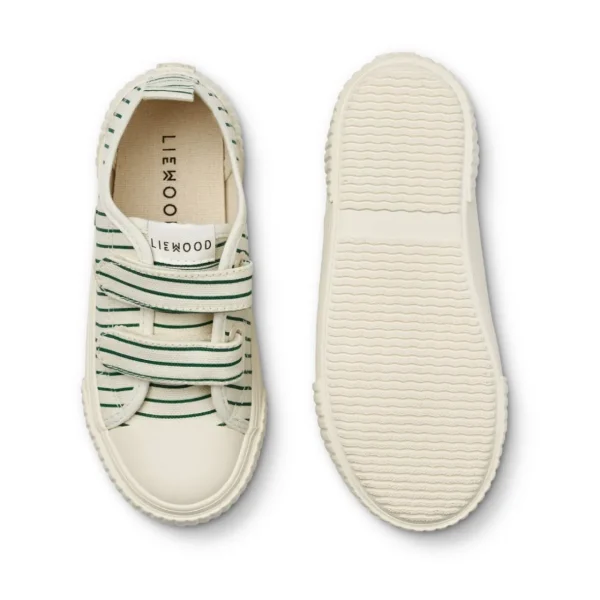 LIEWOOD Sneakers^Kim kanvassko Stripe Garden green / Creme de la creme