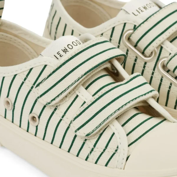 LIEWOOD Sneakers^Kim kanvassko Stripe Garden green / Creme de la creme