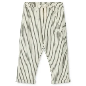 LIEWOOD Bukser Og Shorts | Tøj^Orlando garnfarvede poplinbukser med striber Y/D stripes Garden green / Creme de la creme