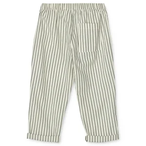 LIEWOOD Bukser Og Shorts | Tøj^Orlando garnfarvede poplinbukser med striber Y/D stripes Garden green / Creme de la creme