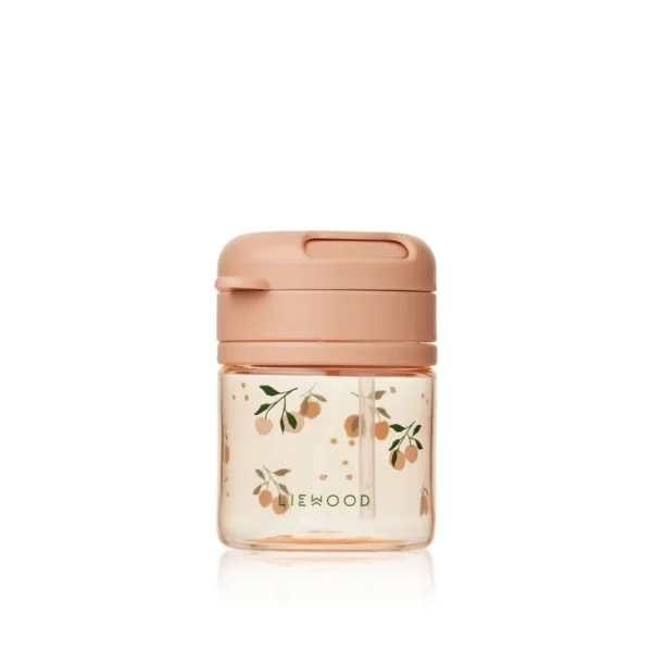 LIEWOOD Børneservice^Pavia Tritan sugerørskop 280 ml Peach / Sea shell