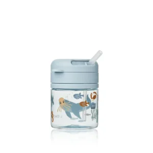 LIEWOOD Børneservice^Pavia Tritan sugerørskop 280 ml Sea creature / Sandy