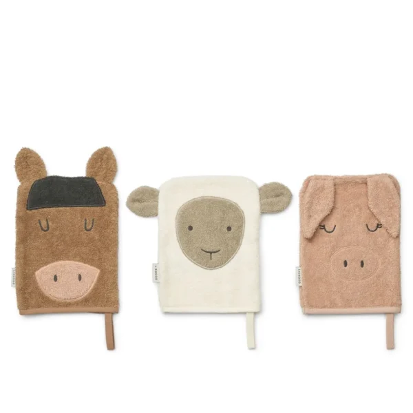 LIEWOOD Musthaves Til Baby | Håndklæder Og Badekåber^Sylvester Farm Washcloth 3-Pack Pale tuscany mix