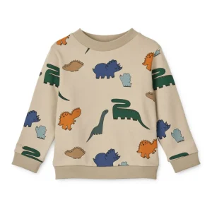 LIEWOOD Trøjer Og Toppe | Sweats^Thora Sweatshirt Med Print Dinosaurs / Mist