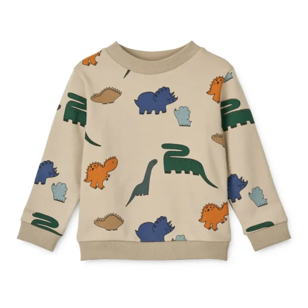 LIEWOOD Trøjer Og Toppe | Sweats^Thora Sweatshirt Med Print Dinosaurs / Mist