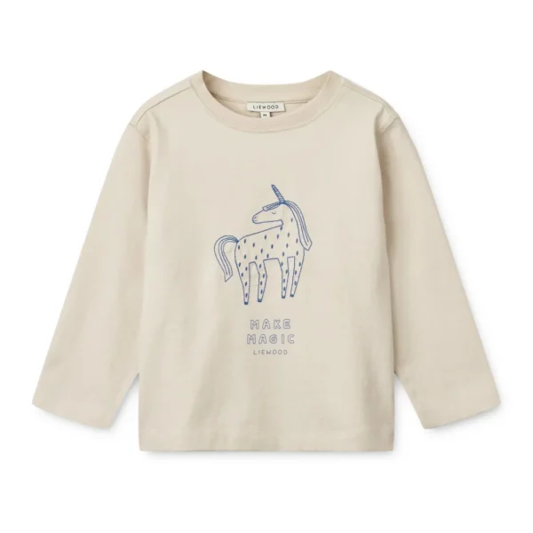 LIEWOOD Trøjer Og Toppe | Tøj^Ullrik Langærmet T-Shirt Med Print Unicorn / Sandy