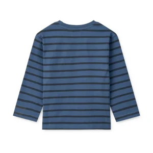 LIEWOOD Trøjer Og Toppe | Tøj^Ullrik Langærmet T-Shirt Med Striber Y/D Stripe Indigo blue / Classic navy